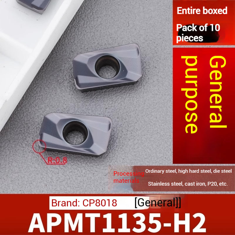 1026-CNC milling inserts APMT1135 carbide 1604 milling inserts fast feed R0.8 coated rough milling cutter grains Shandong Denso Pricision Tools Co.,Ltd.
